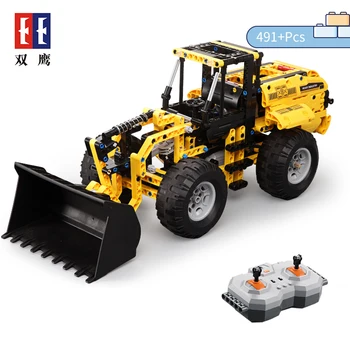 

Technic Series CaDA City Engineering Machine RC Wheel Loader Bulldozer lepining Building Blocks Sets Trucks Bricks Toy