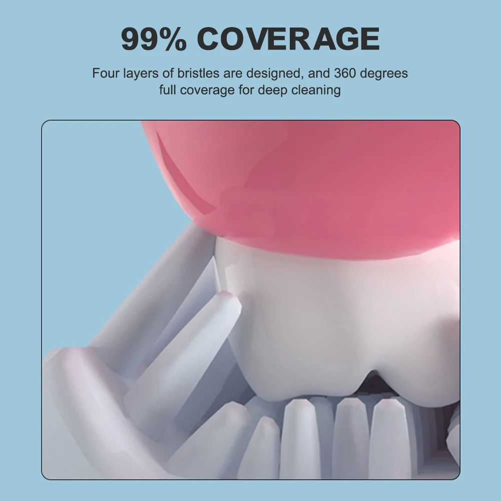 U Shaped Toothbrush 2-12 Ages Kids Toothbrush U-Shape Infant Toothbrush with Handle Silicone Oral Care Cleaning Brush for Baby