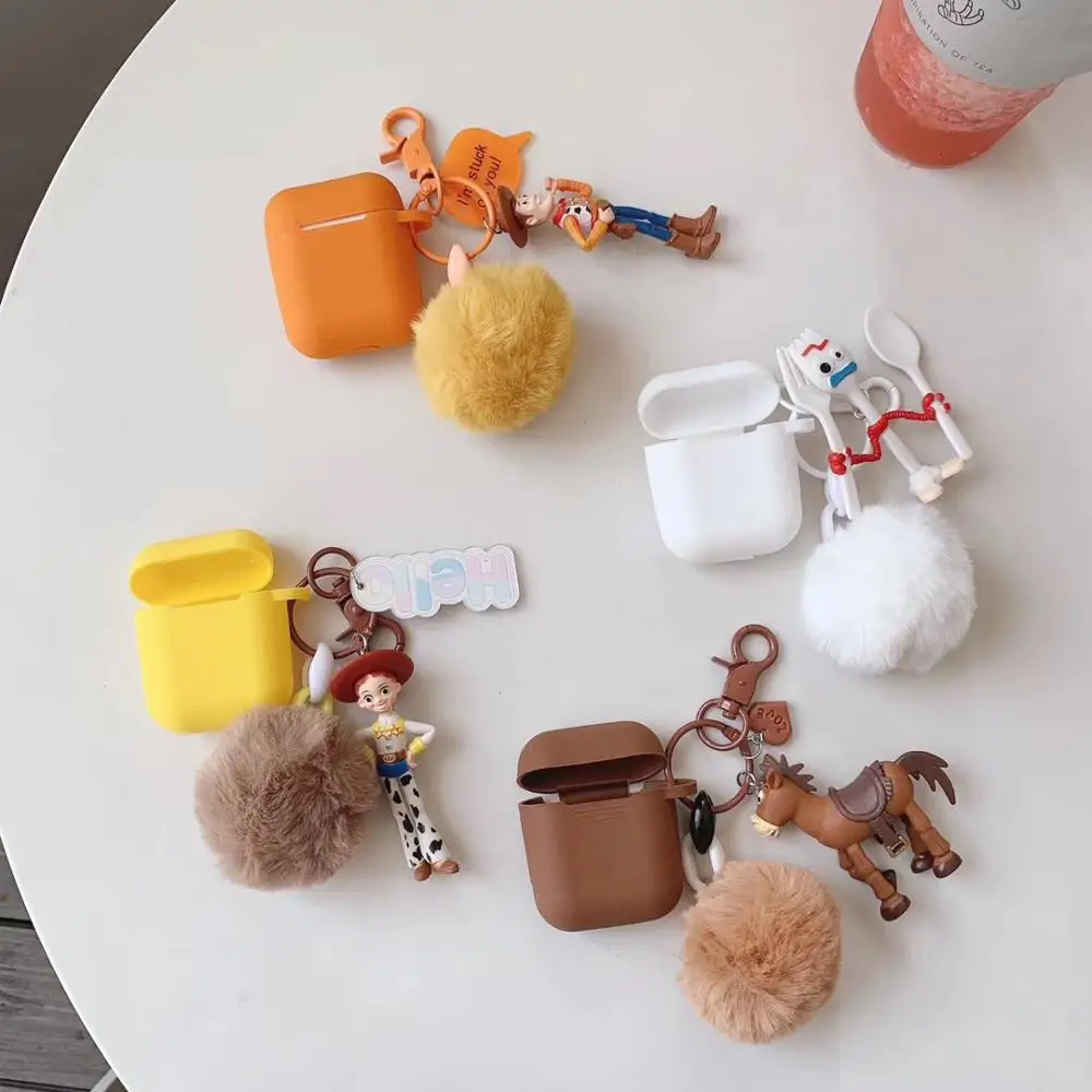 GOOYIYO-Силиконовый ТПУ чехол и Игрушка Декор крюк для Airpods 1 2 Bluetooth наушники зарядка