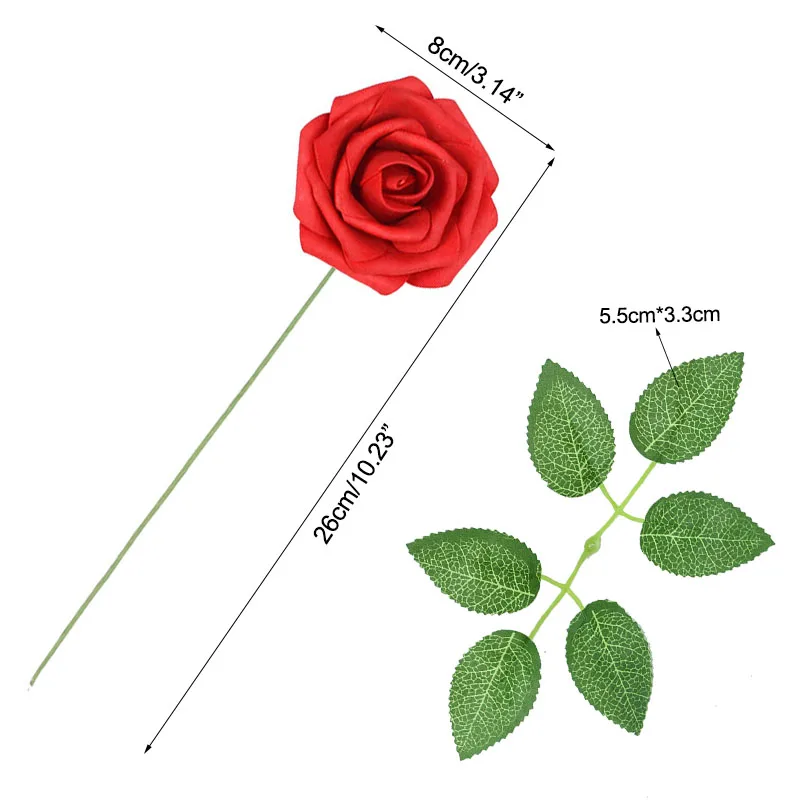 25pcs/box umělý květin červenat se roses realistický falešná roses w/stem pro DIY svatební večírek bouquets děťátko sprcha domácí dekorace