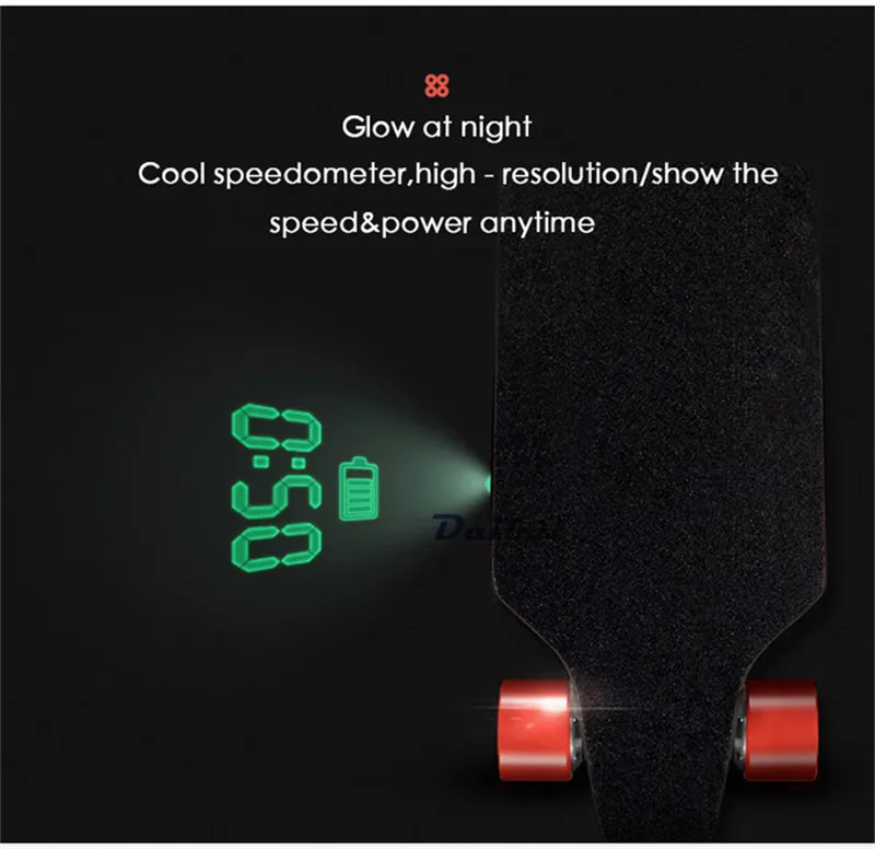 Electric longboard dual hub motor 4 wheels hoverboard skateboard scooter 500W with Bluetooth control (20)