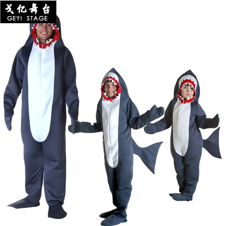 Halloween Costume For Kids Men Shark Costume Child Grey Shark Jumpsuit Animal Birthday Party Adult Boys Purim Cosplay Halloween Costume For Kids Men Shark Costume Child Grey Shark Jumpsuit Animal Birthday Party Adult Boys Purim Cosplay
