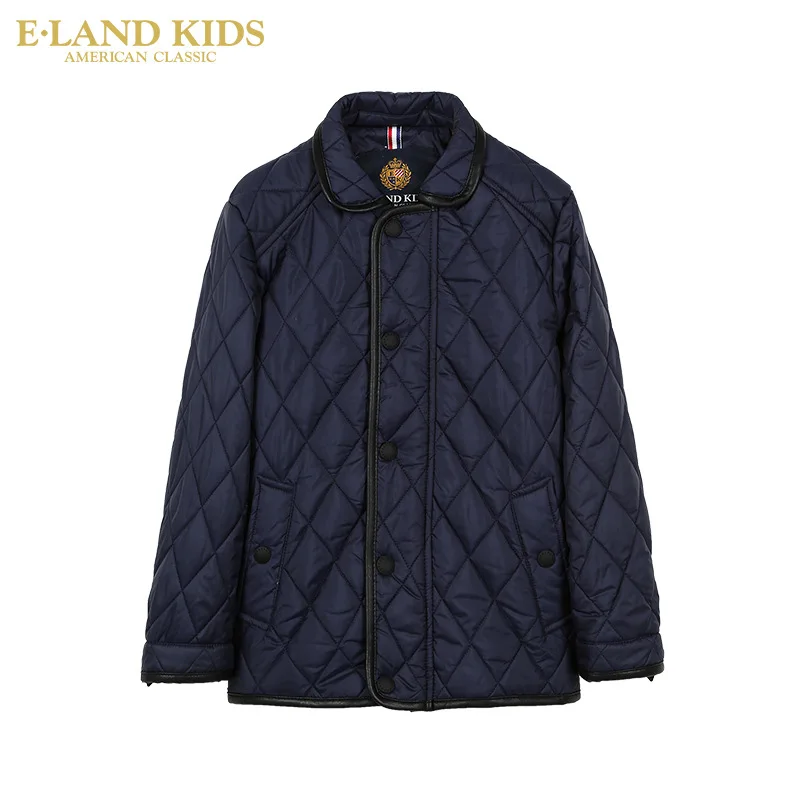

Eland Kids Plaid 18 Years Joint Diamond Shape Clothes BOY'S Thin Non-