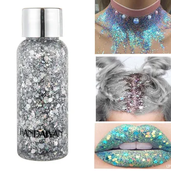 

Sexy Holographic Mermaid Glitter Eyeshadow Gel Body Face Eye Liquid Loose Sequins Pigments Makeup Cream Festival Gems TSLM1