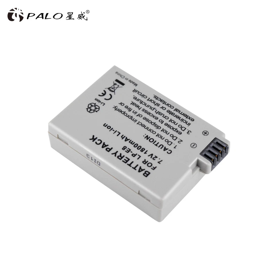 PALO 4 pcs LP-E8 digital camera batteries+charger LCD smart chip USB digital charger for canon EOS 550D 600D 700D X4 X5 T2i T3i