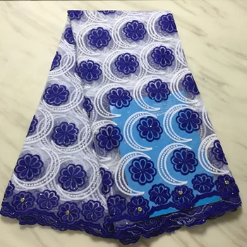 

African Lace Fabric 2019 Rhinestones Lace Nigerian Lace Fabric Beads Embroidery Tulle French Lace Material for Women Dress .
