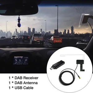 Image 3 - Dab radyo alıcısı anten dijital DAB + adaptörü Aux Tuner kutusu ses USB güçlendirilmiş döngü anten Android çözme radyolar
