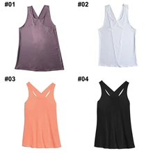 Женский тренировочный жилет без рукавов дышащий жилет для йоги Фитнес Спортивная рубашка