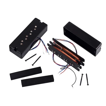 

Electric Guitar Neck Bridge 4-String Soapbar Humbucker Bass Pickup Set