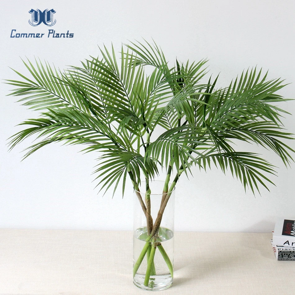 Green Artificial Palm Leaf Plastic Plants Garden Home Decorations Tropical Tree 