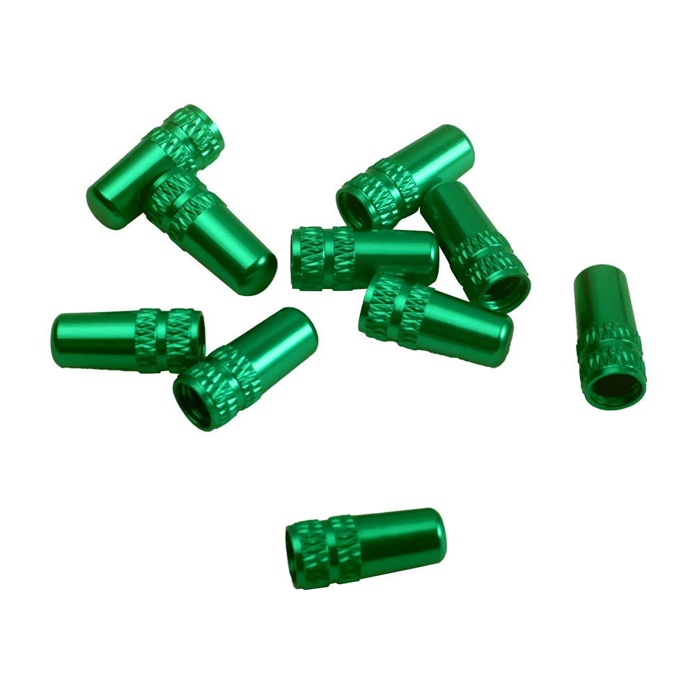 green 10 шт./лот, колпачок Presta, велосипедное фиксационное колесо с ниппелем типа Presta, обода шины, шток, Воздушная крышка s, пылезащитная крышка, Аксессуары для велосипеда# H915 - Цвет: green