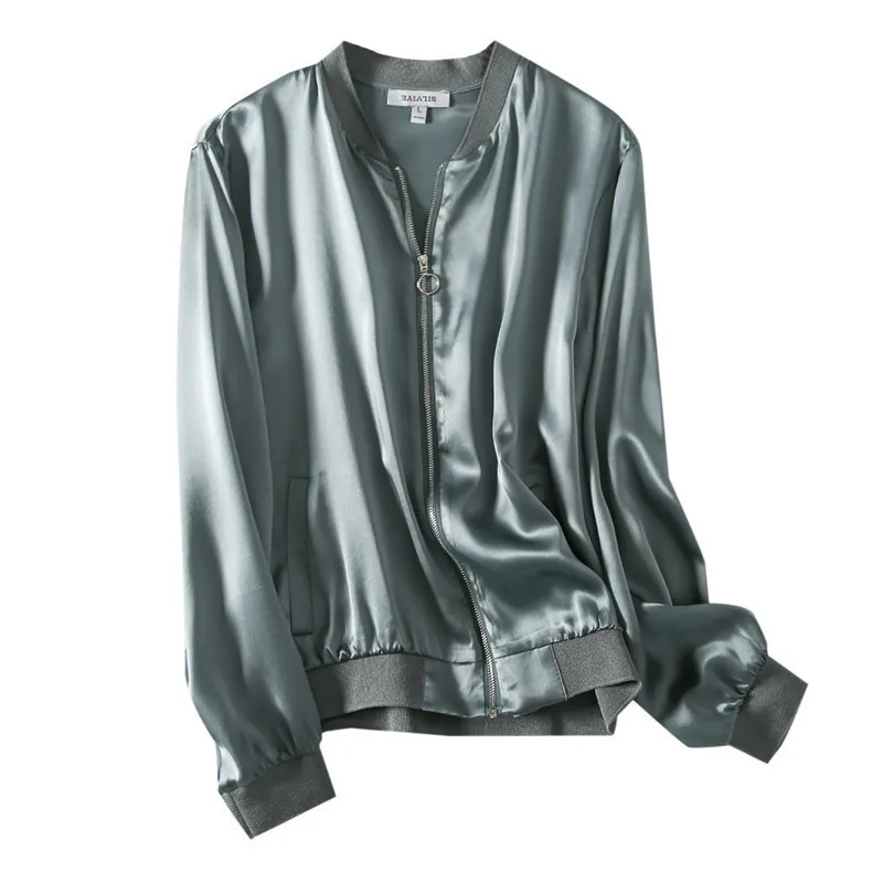 SuyaDream Women Silk Jackets 19MM 100%Silk Satin