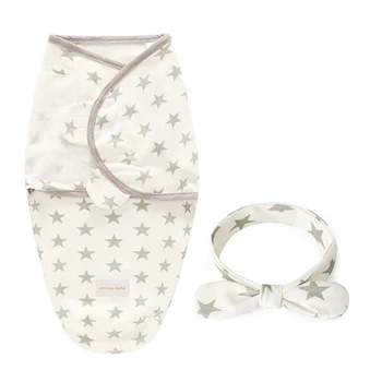 

Baby Infant Sleeping Bag Waps Swaddling Newborn Sleepsack Swaddle with Hairpin Cute Accessories Printing YQR011