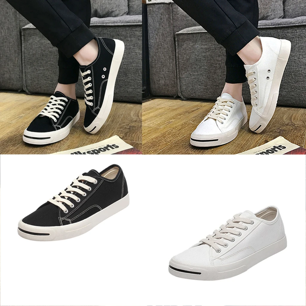 New Mens Womens Girls Flat Lace up Plimsolls Canvas Trainers Shoes Size