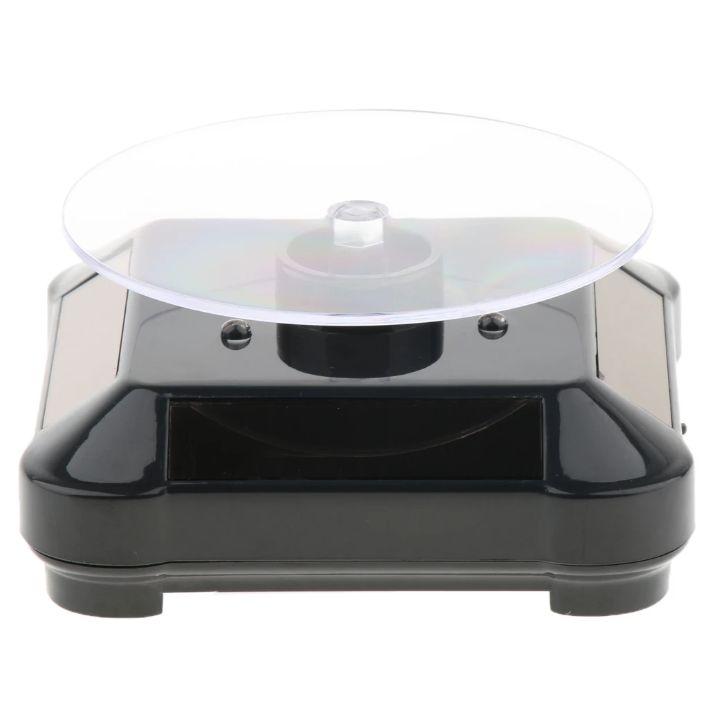 Solar Powered Rotary Display Stand Turn Table Changing Color Lights, helps catch customer's eyes