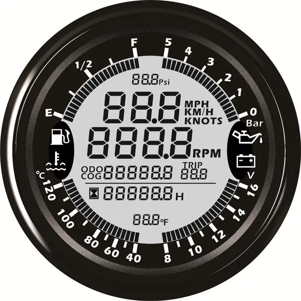 Цифровой спидометры измеритель давления в двигателе с GPS диапазон 0 5 бар 8 16 В