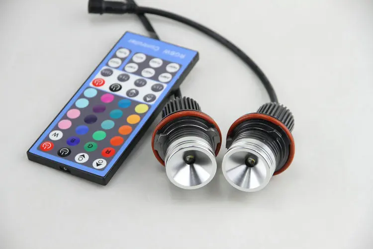 2015 new arrival one set E39 RGBW IR reomte control led angel eyes RGB led marker (22)
