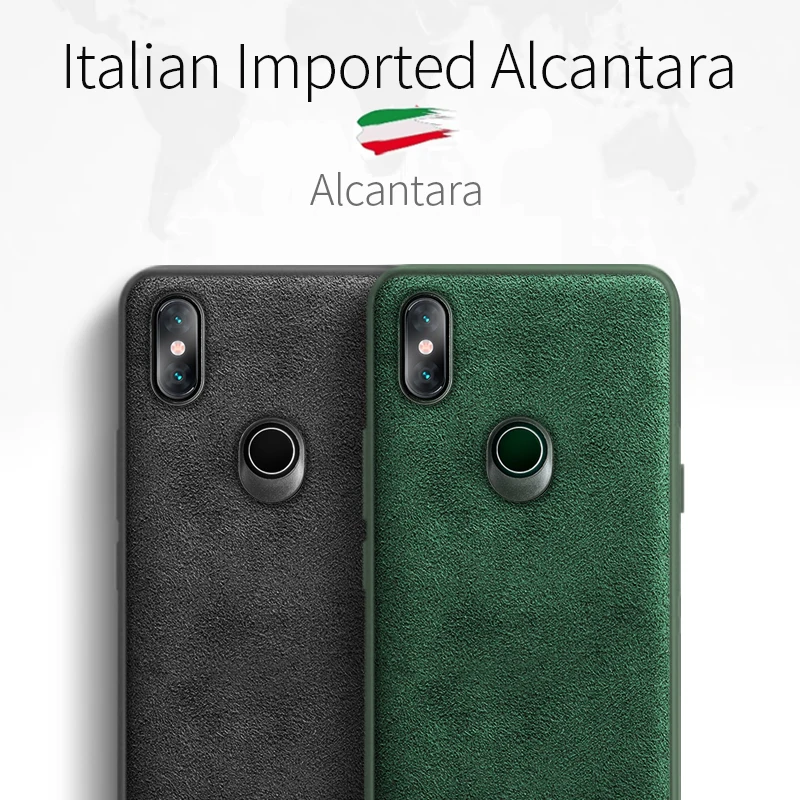 SanCore artificial Luxury Leather ALCANTARA Phone Case for Xiaomi Mix 3 Anti-fall Back Cover Mi Black Bag | Мобильные телефоны и
