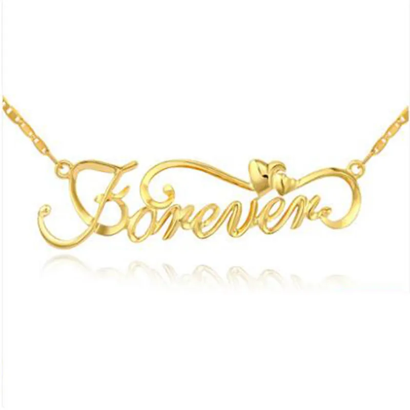 

925 silver Three-dimensional customized Necklace female name letter Sterling Silver clavicle chain private customized