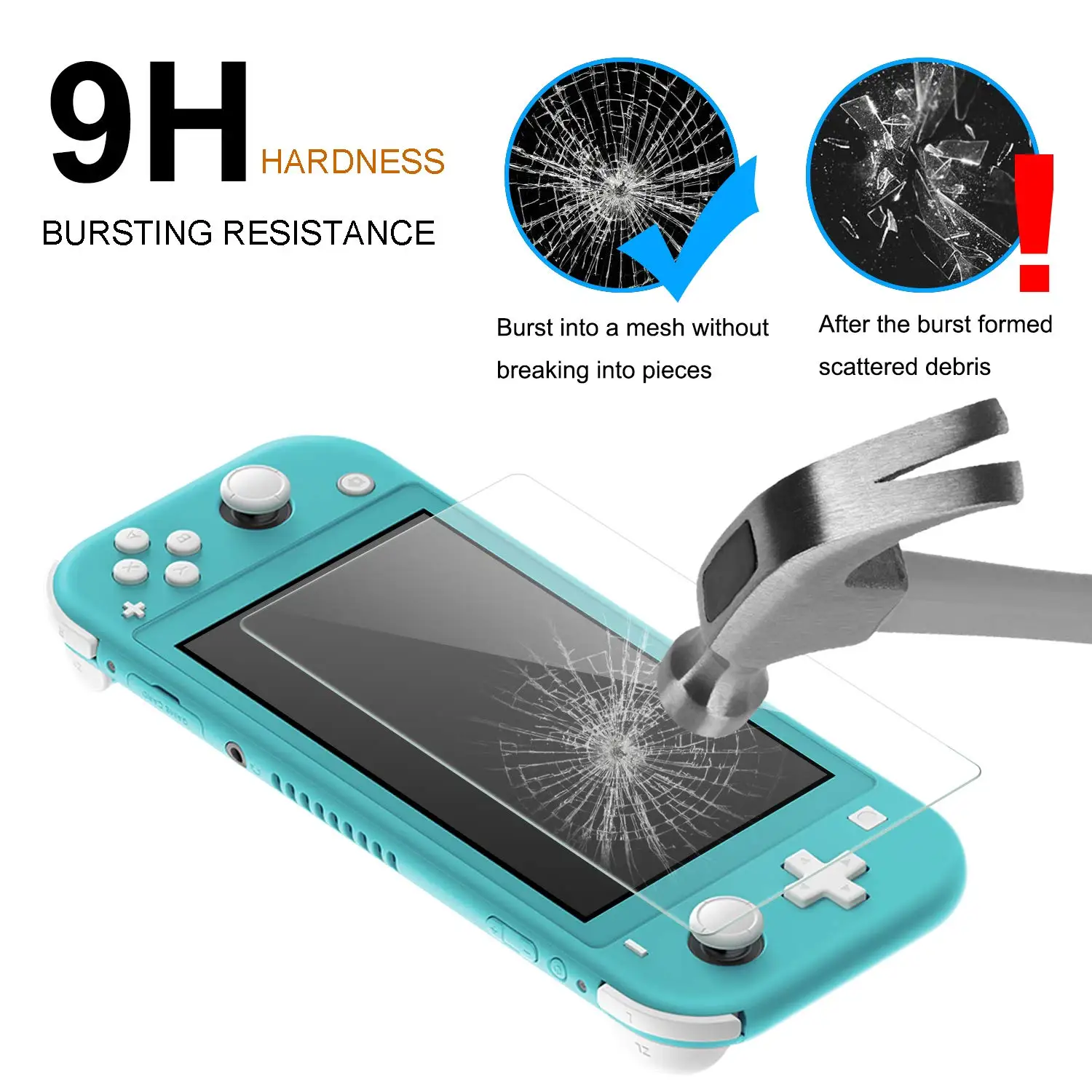 Комплекты для nintendo Switch Lite с закаленным стеклом экрана и ТПУ Чехол протектор, с 4 шт. для Joy Con силиконовая палка для большого пальца