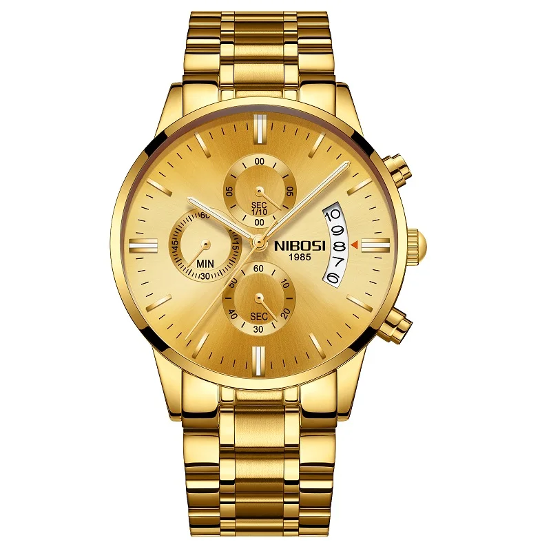 NIBOSI Relogio Masculino Luxury Men Watches Top Brand Men's Quartz Clock Waterproof Sports Chronograph Wristwatches Montre Homme 
