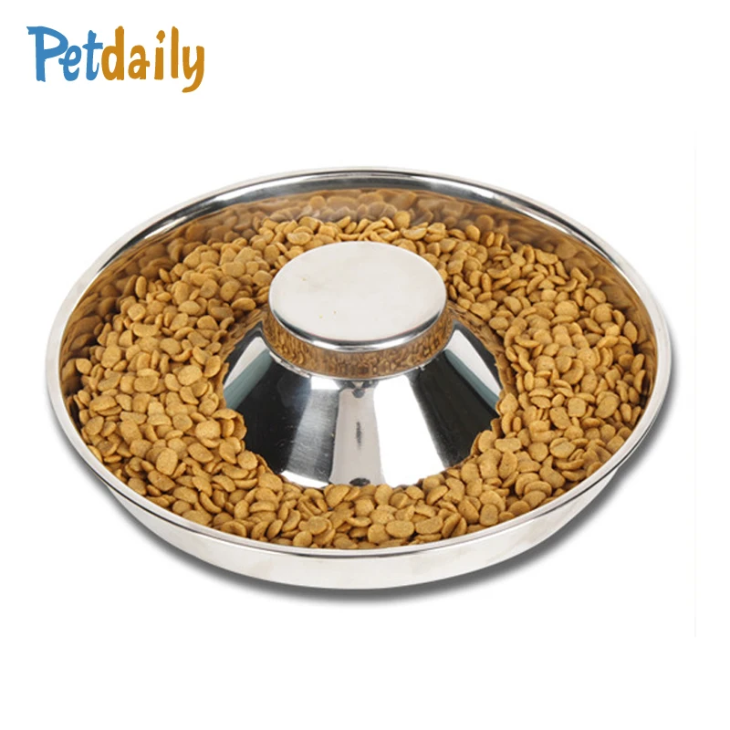 stainless steel anti gulp dog bowl