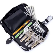 MELOVO, женский и мужской кошелек для монет, натуральная кожа, чехол для автомобильного ключа, кошельки, держатель для карт, ключей, висячие, для мужчин, акция, подарок