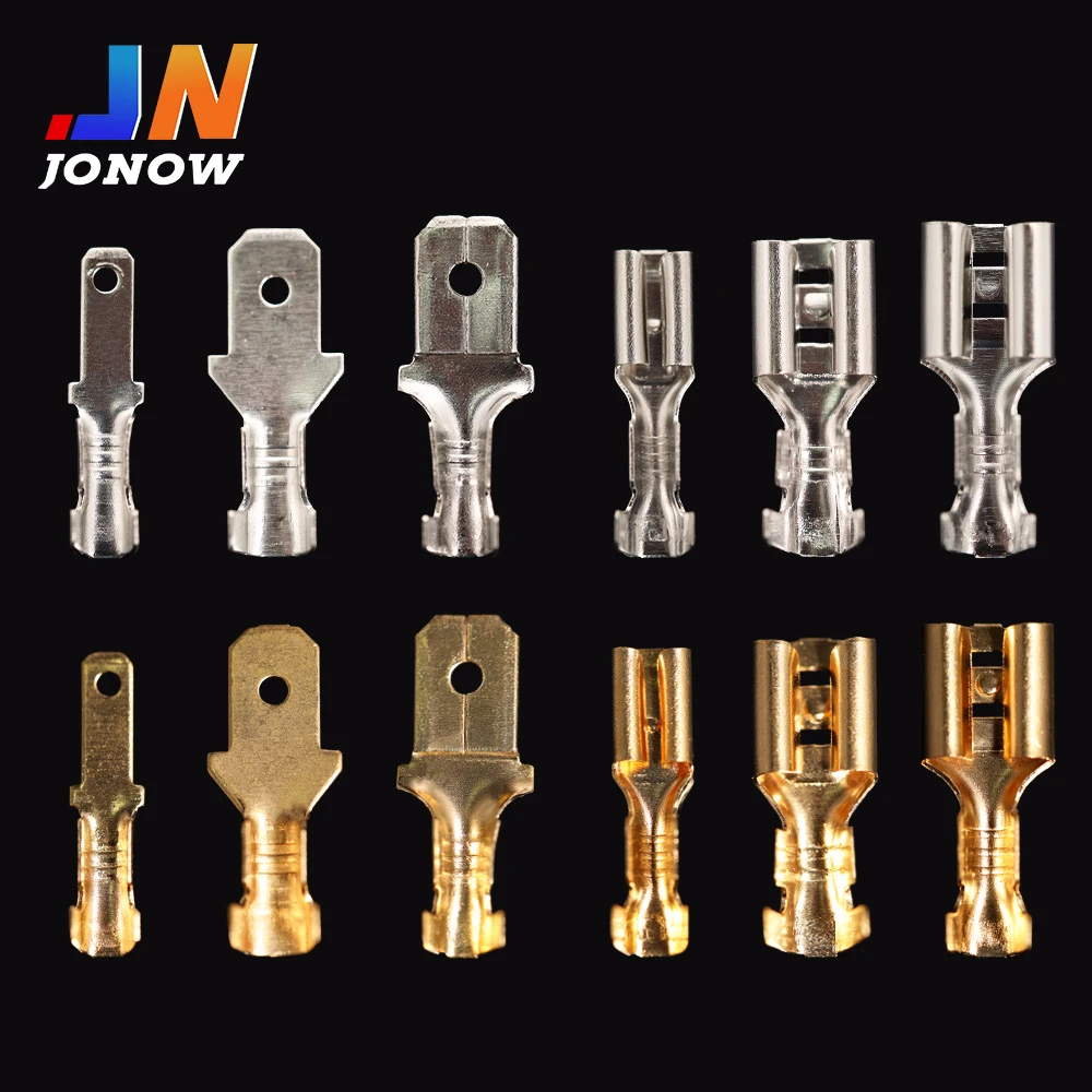 100PCS BRASS Spade Wire Connector Electrical Crimp Terminal 100PCS BRASS Spade Wire Connector Electrical Crimp Terminal