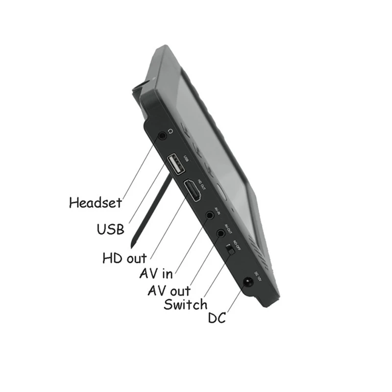 Портативный 9 дюймов H.265 Wifi Dvb-T2 цифровой видео плеер Hdmi в автомобиль цифровой ТВ Поддержка U диск Ac3 Dolby