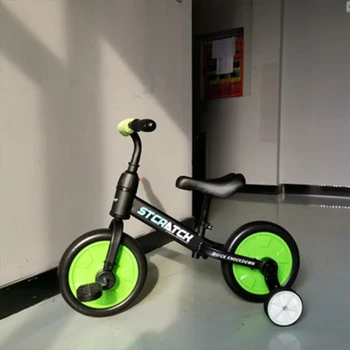 

Balance Bike Ultralight Kids Riding Bicycle for 1- 5 Years Baby Walker Scooter Bike Auxiliary wheel No-Pedal Learn To Ride Bike