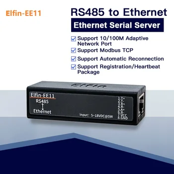 

Elfin-EE11 Serial Port RS485 to Ethernet Server MINI RS485 serial server to Ethernet ModbusTCP serial to Ethernet RJ45 converter