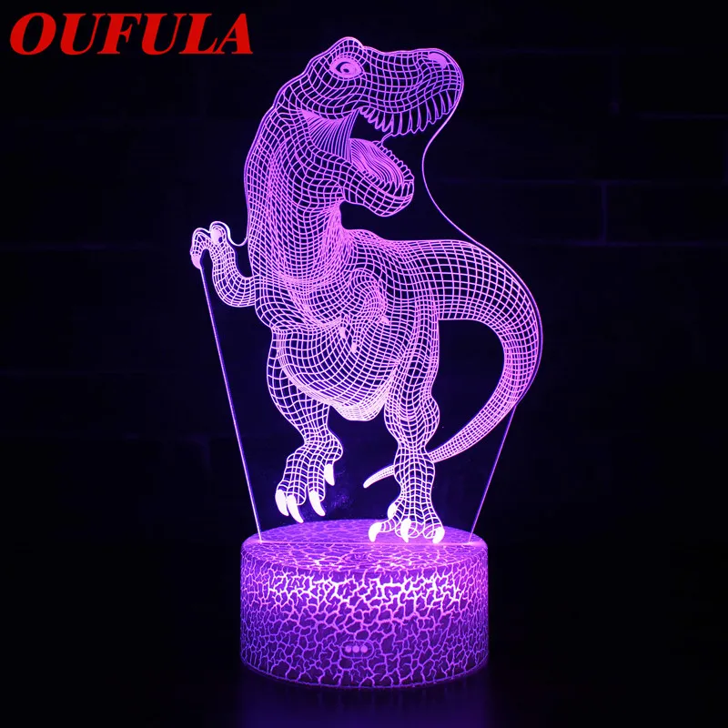 

DLMH Night LED Lights Dinosaur 3D lamp Cute Toy Gift 7 Colors Cartoon Lamp For Children Kids Room