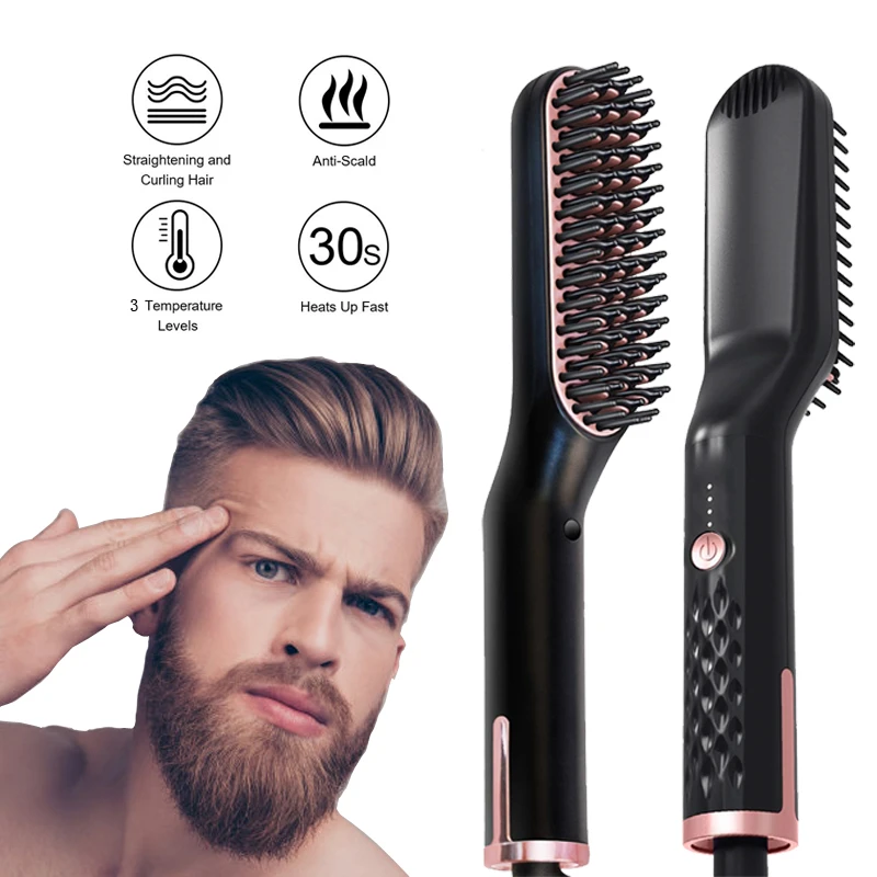 beard brush hot iron