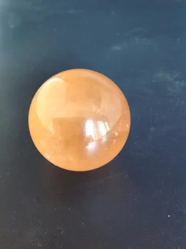 

40MM natural orange Calcite Sphere Crystal quartz Ball Chakra Healing rock Reiki Stone Carving Crafts with stand