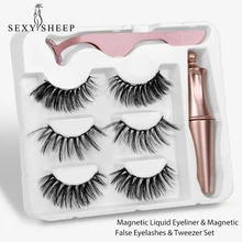 5 магнитных ресниц и магнитная жидкая подводка для глаз и пинцет набор водостойких длинных ресниц магнитных накладных ресниц