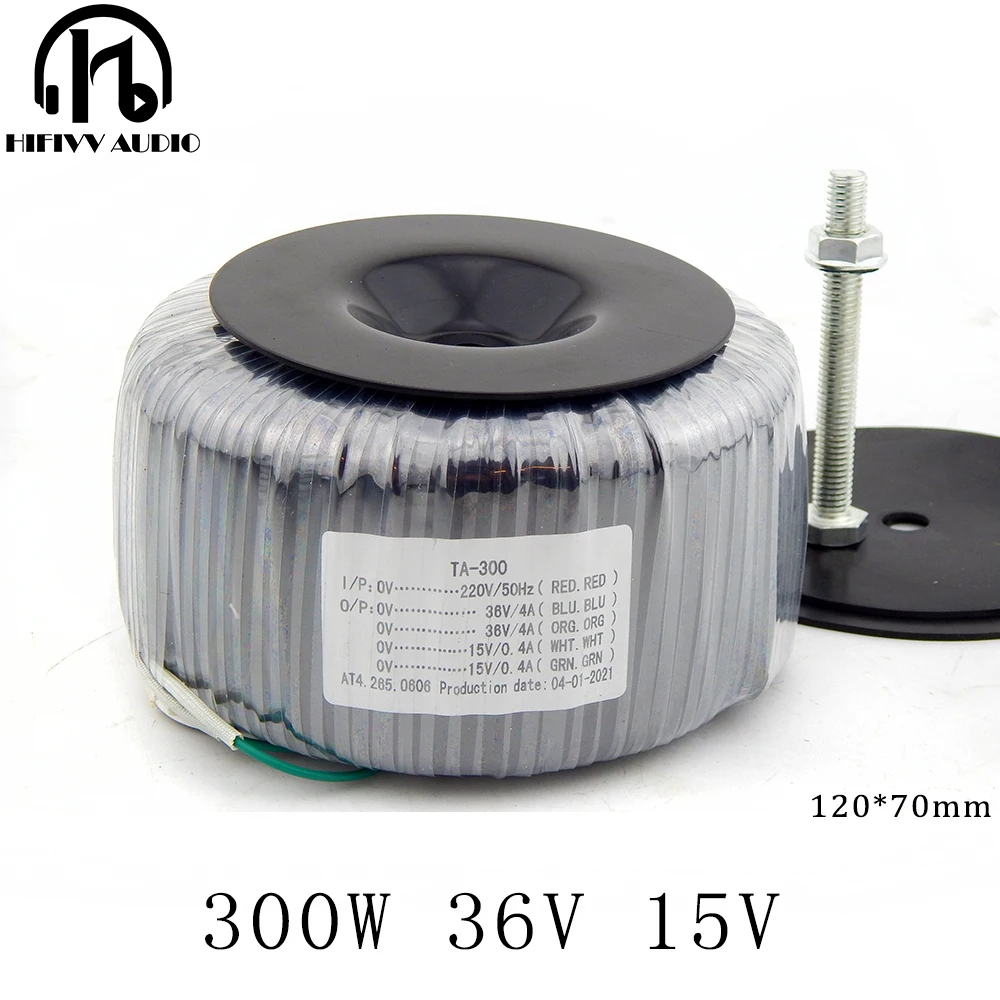 

300W Circular Core Transformer of pure copper enameled wire for power amplifier circular dedicated transformer Output 36V15V