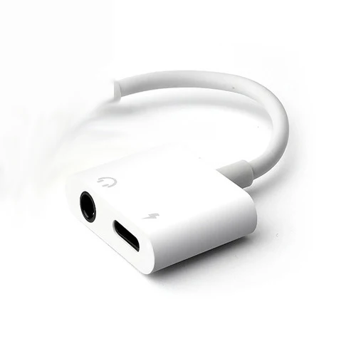 Lighting And 3.5mm W 2 в 1 аудио адаптер зарядный кабель для наушников для iPhone 11x7 8 plus Aux Jack гарнитура для освещения 3,5 мм для наушников разветвитель - Цвет: Lighting And 3.5mm W