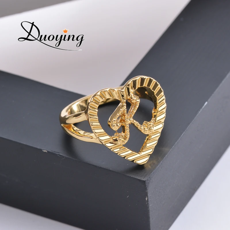 Duoying Custom Name Rings Gold 