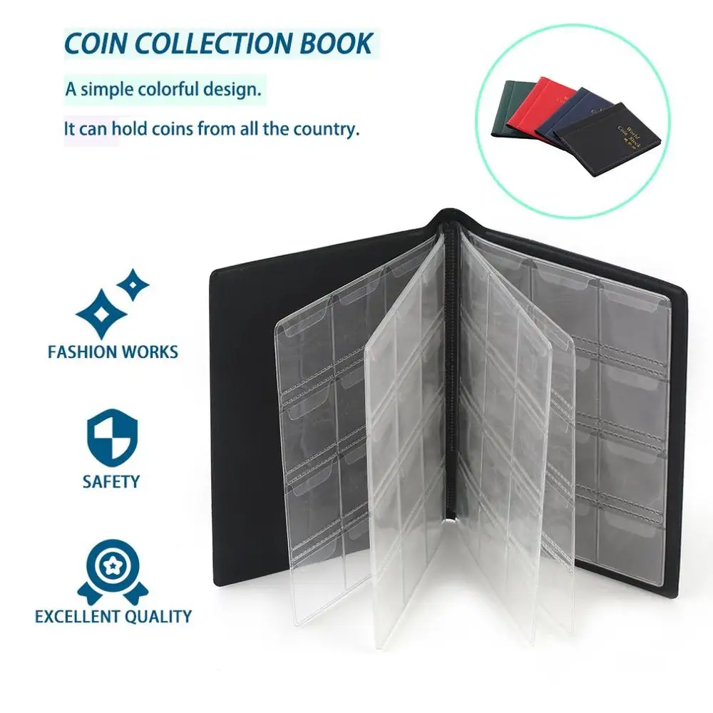 

New Commemorative Coin Collection Volume case storage book Empty Coin Folder Hold 120 Pieces Coins Drop Shipping