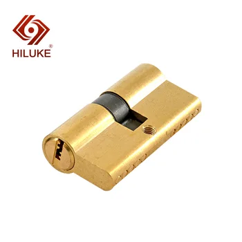 

HILUKE 60mm brass alloy lock core security double open door lock cylinder five keys good quality C60.5