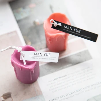 

Tearing Small Candle Silicone Mold Creative Shape Scented Candle Handmade DIY Material Candle Make White Round Candle Molds