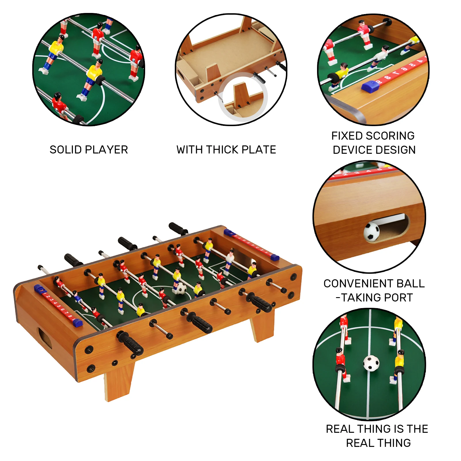 Mini Tabletop Foosball Game Set Table Portable Soccer Board Game Sets Mini Score Keeper For Adults Kids Toy 3