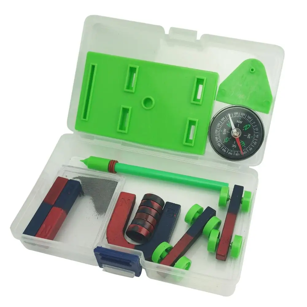 Labs Junior Science Magnet Set for Education Science Experiment Tools Icluding Bar/Ring/Horseshoe/Compass Magnets