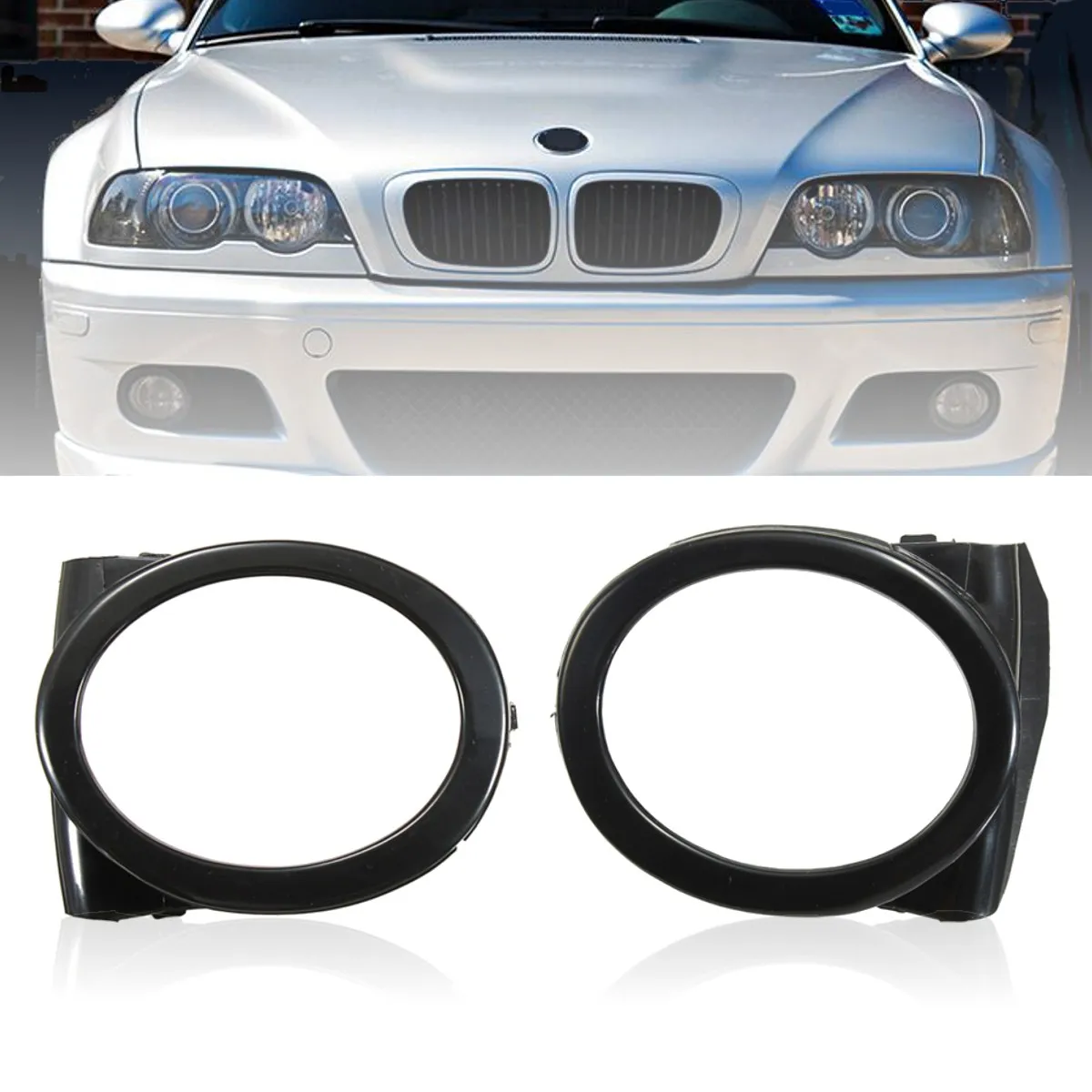 Черные Автомобильные противотуманные фары для BMW E46 M3 Style 2001 2002 2003 2004 2005 2006 левая и