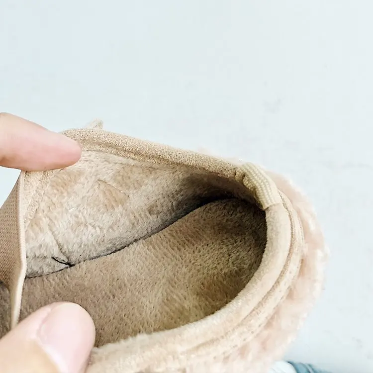Winter Kid's Shoes Boots Hook& Loop Solid Round Toe Casual Neutral Flat Heels Flock Non-slip TL-16