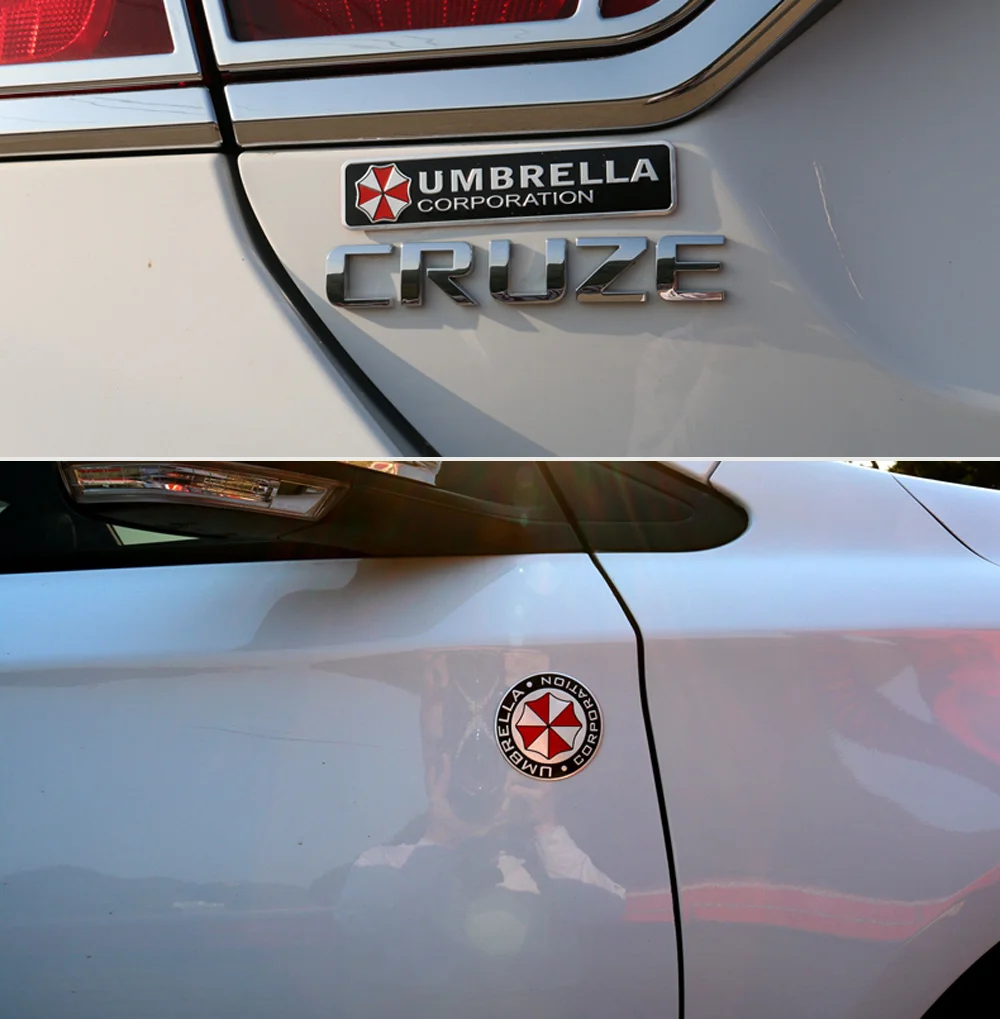 3D алюминиевая Автомобильная наклейка Umbrella Corporation для Volkswagen Skoda Octavia Fabia Rapid Superb Yeti