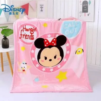

Disney Mickey Minnie Mouse Soft Plush Warm Blanket Towels Baby Boy Girl Gift Pet Cat Dog Throws on Crib Bed Plane Sofa New