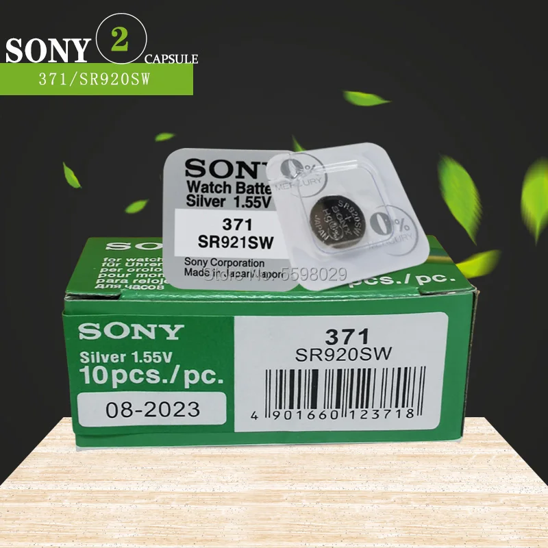 2 uds para SONY AG6 371 SR920SW LR920 171, 370 de 371 L921 LR69 SR920 SR69 1,55 V de embalaje de grano botón Ver moneda
