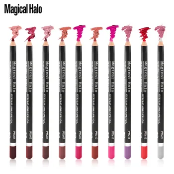 

10 Glitter Colors Long Lasting Waterproof Does Not Fade Lip Liner Fog Surface Matte Easy To Wear Wooden Lipstick Pen TSLM1