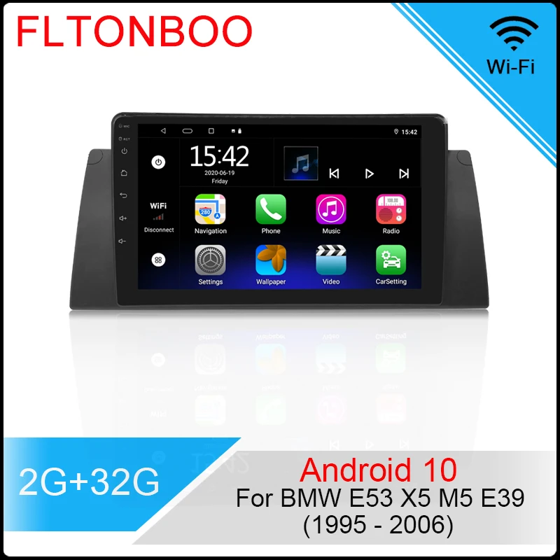 9 &quotAndroid 10 автомобильный радиоприемник с навигацией GPS плеер для bmw X5 M5 E53 e39 Canbus